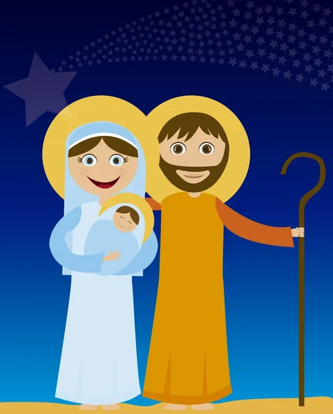 Ісус Мері і Джозеф — стоковий вектор