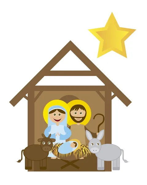 Navidad Natividad — Vector de stock