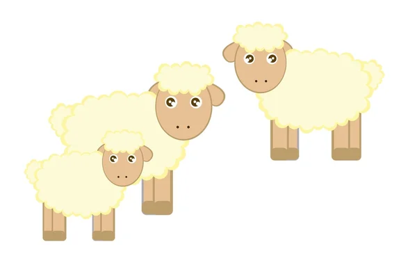 Мультфильм об овцах — стоковый вектор