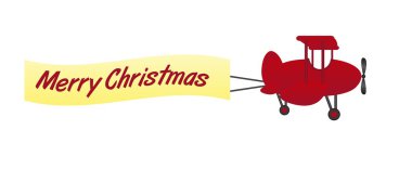 merry christmas plane clipart