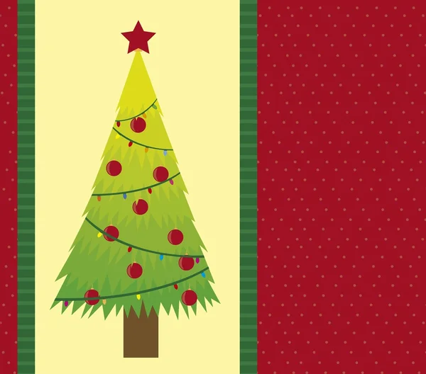 Drzewo kartki świąteczne — Wektor stockowy