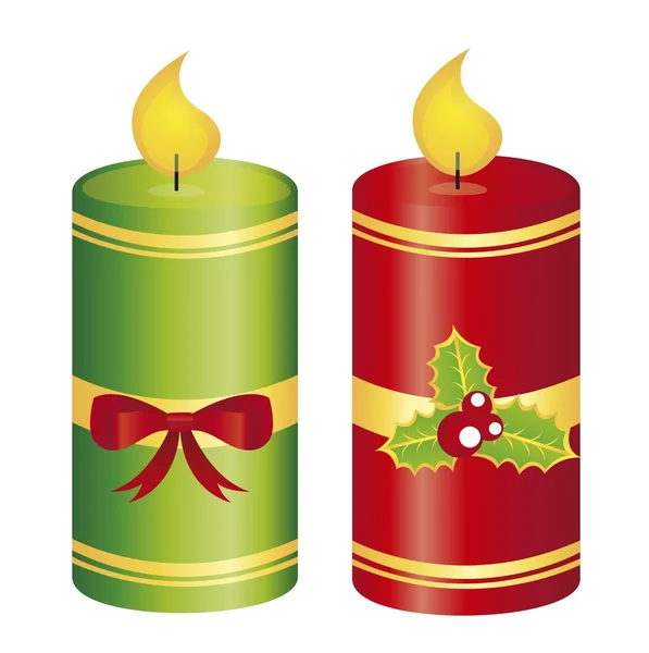 Candle christmas — Stock Vector