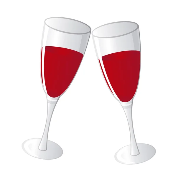 Bicchieri di vino — Vettoriale Stock
