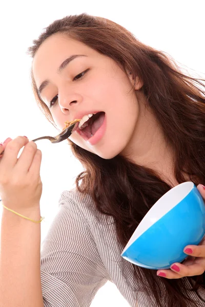 Eating cereal — Stock Photo, Image