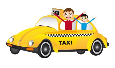 yellow car clipart