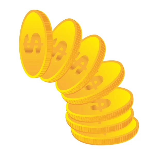 Κίτρινο κέρματα — Διανυσματικό Αρχείο