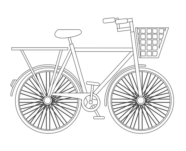 Bicicleta silueta — Archivo Imágenes Vectoriales