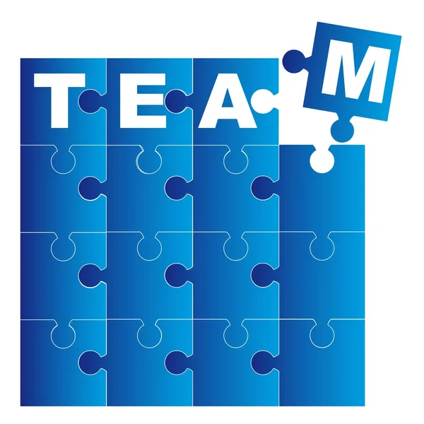 Takım puzzle — Stok Vektör