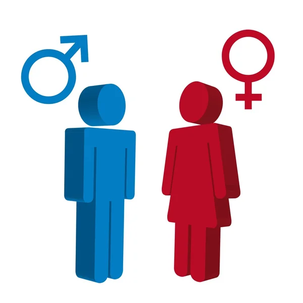 Men and women sign — Stockvector