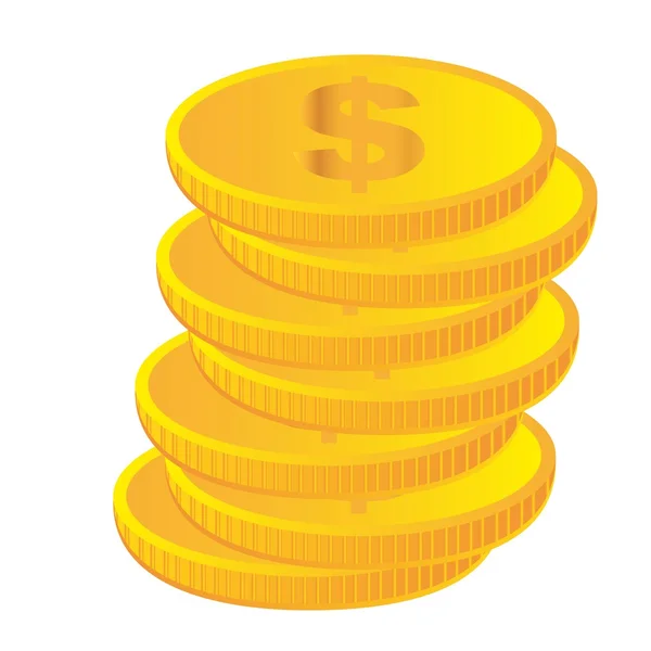 Gouden munten — Stockvector