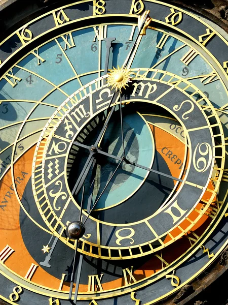 Зодіаку годинник в Празі — стокове фото