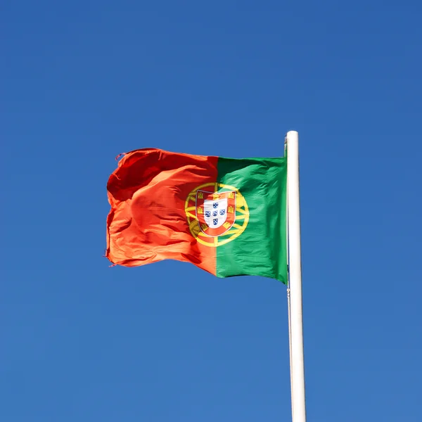 Die Flagge von Portugal — Stockfoto