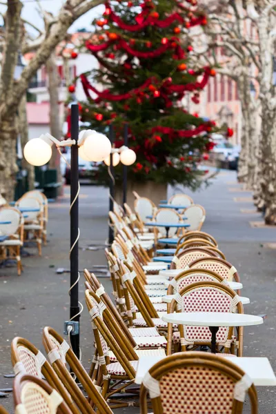 stock image Street cafe at Christmas