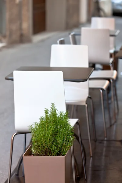 Café de rua moderno — Fotografia de Stock