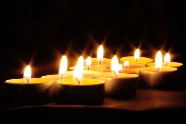 Close up view of the candles clipart