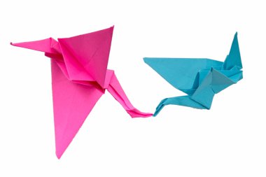 Different origami figures clipart
