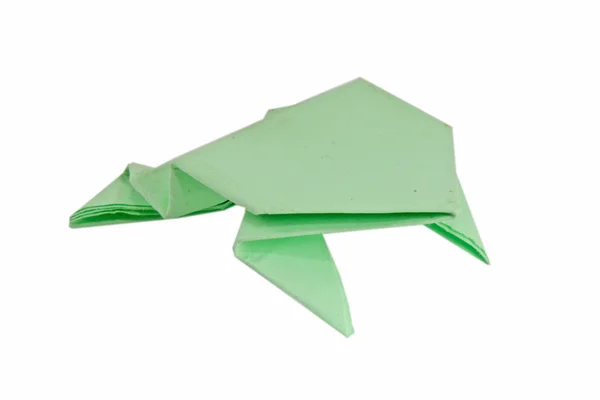 Origami rana — Foto Stock