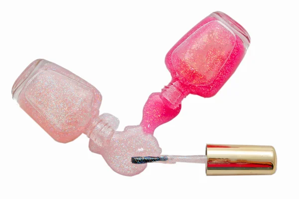 Esmalte de uñas rosa — Foto de Stock