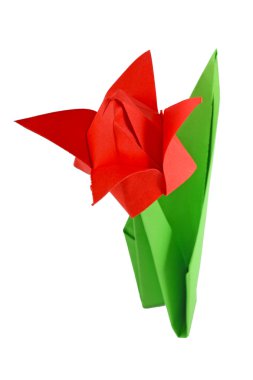 Origami tulip clipart