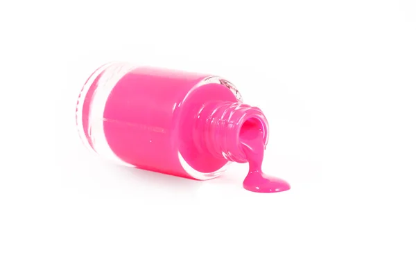 Garrafa do esmalte rosa — Fotografia de Stock