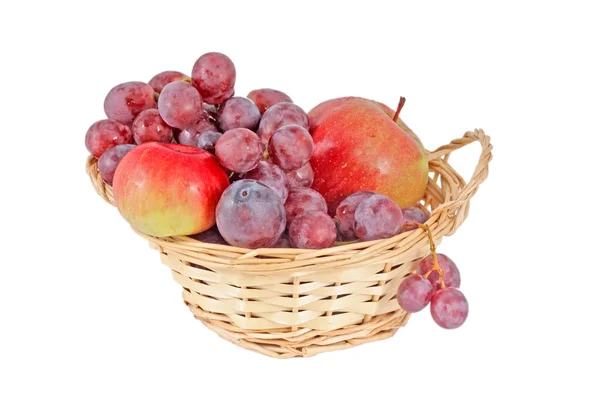 Pomme rouge et raisin frais Images De Stock Libres De Droits