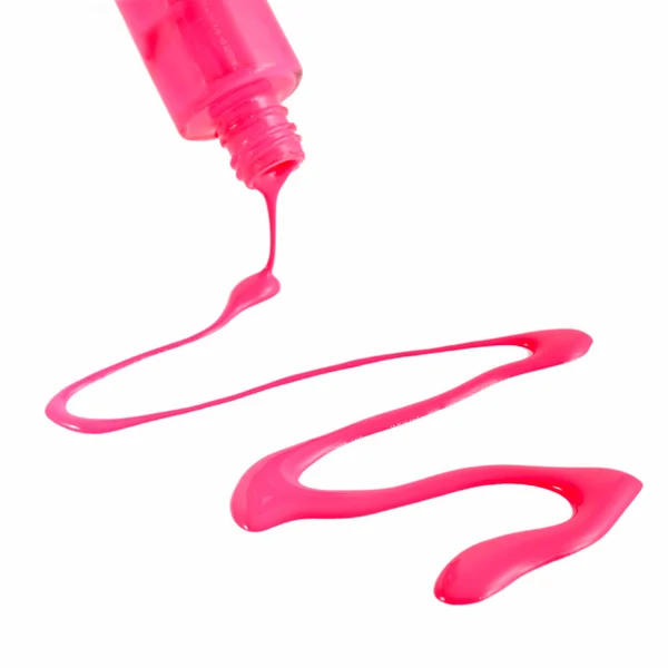 Bottle of the pink nail polish Stock Picture