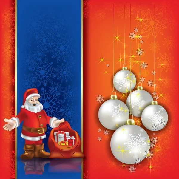 Bakgrund med jul dekorationer — Stock vektor