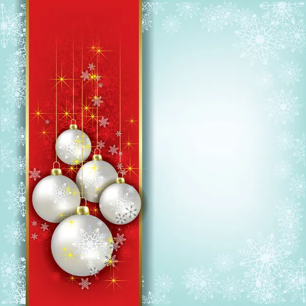 Fond avec des décorations de Noël — Image vectorielle
