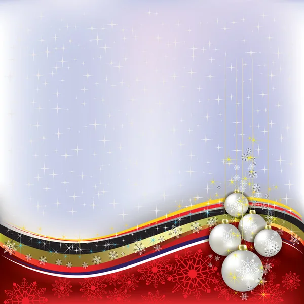 Salutation abstraite avec décorations de Noël — Image vectorielle
