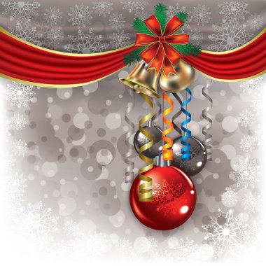 Abstract background with Christmas decorations clipart