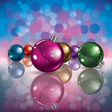 Abstract illustration with christmas decorationsons clipart