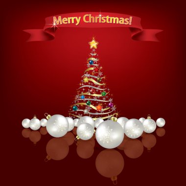 tree and decorations clipart