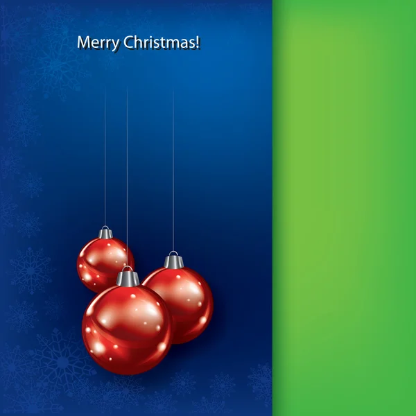 Décorations de Noël sur bleu — Image vectorielle