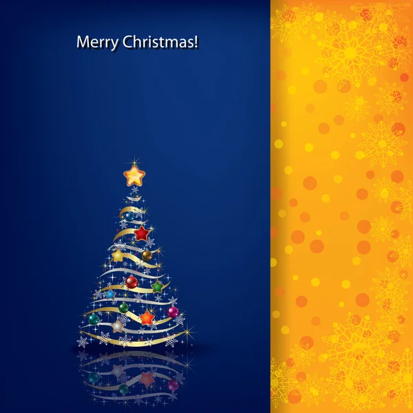 Noel ağacı mavi — Stok Vektör