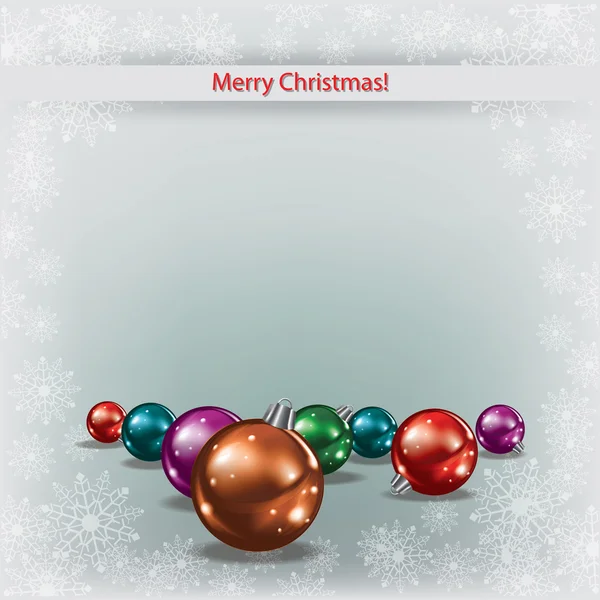 灰色の背景上のクリスマスの装飾 — ストックベクタ