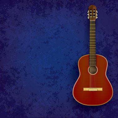 Mavi akustik gitar