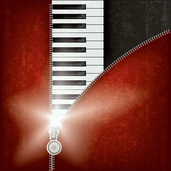 抽象的音乐背景与钢琴 — 图库矢量图片