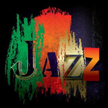 Abstract jazz music background clipart