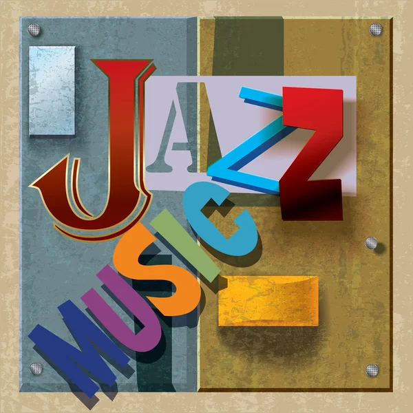 Abstracte jazz muziek achtergrond — Stockvector