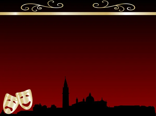 Theater maskers — Stockvector