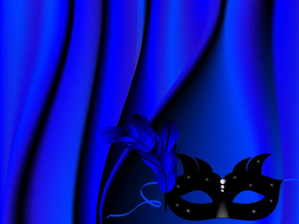 Masque de carnaval bleu — Image vectorielle
