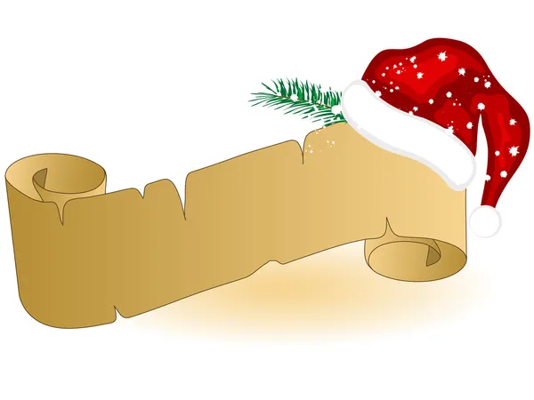 Parchemin de Noël — Image vectorielle