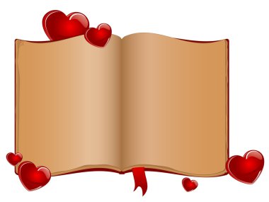 Open old book clipart