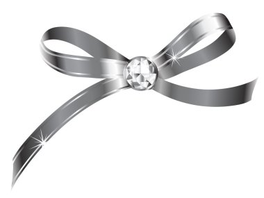 Silver bow clipart