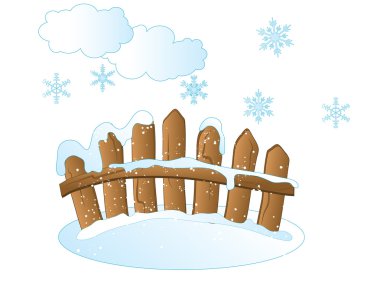 Wooden fence clipart