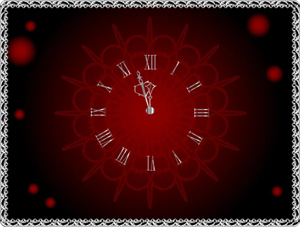 Yeni yıl saati — Stok Vektör