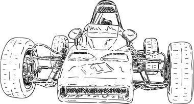 Historical super sport car clipart