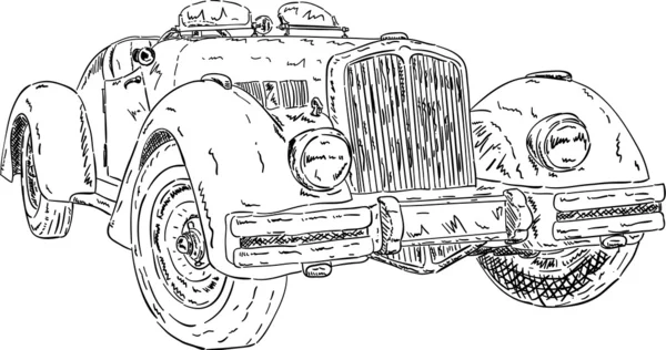 Historischer Sportwagen — Stockvektor