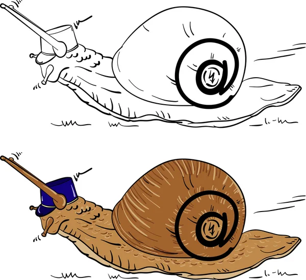 Escargot postal — Image vectorielle