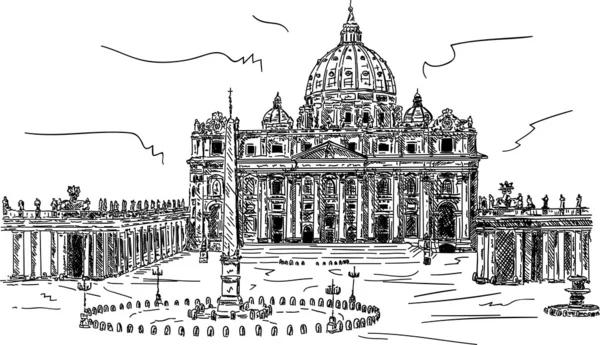 Basilica di San Pietro — Stock Vector